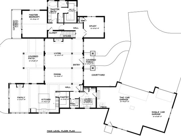 Craftsman Floor Plan - Main Floor Plan #895-33