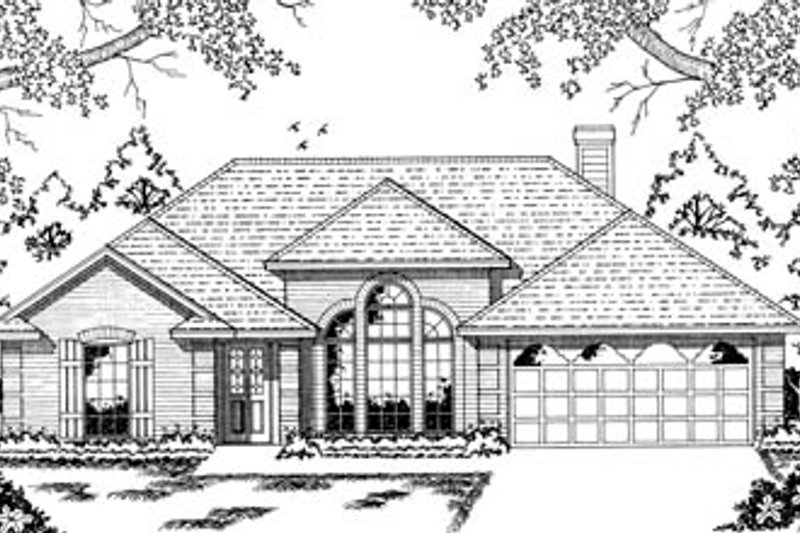 Exterior - Front Elevation 2 for Traditional House Plan #42-113 - 3 bed, 2 bath