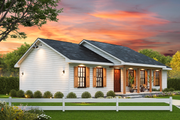 Ranch Style House Plan - 3 Beds 2 Baths 1184 Sq/Ft Plan #54-651 