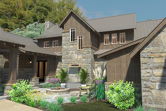 Exterior - Other Elevation 3 for Craftsman House Plan #120-186 - 4 bed, 4 bath