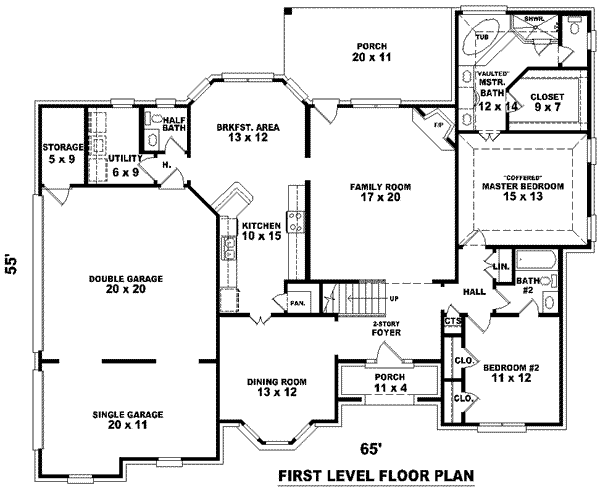 European Floor Plan - Main Floor Plan #81-1037