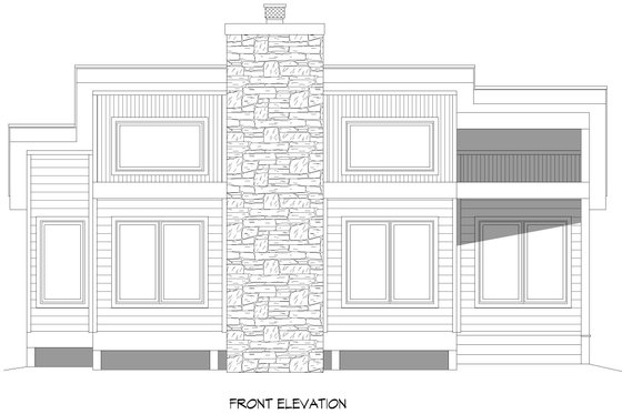 Exterior - Front Elevation 3 for Contemporary House Plan #932-631 - 2 bed, 1 bath