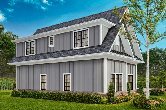 Exterior - Rear Elevation for Modern House Plan #54-579, 0 bath