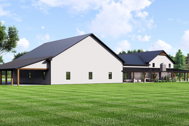 Dream House Plan - Exterior - Rear Elevation for Barndominium House Plan #1064-303 - 4 bed, 3.5 bath