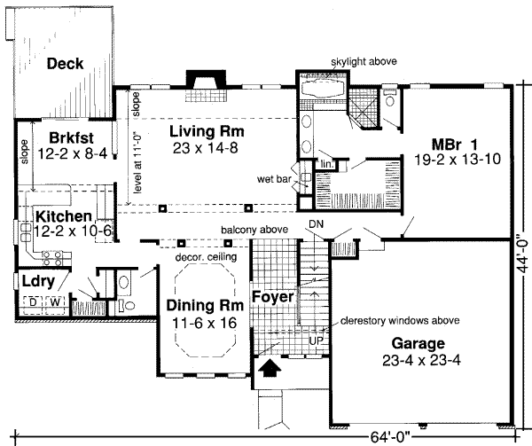 Contemporary Floor Plan - Main Floor Plan #312-126