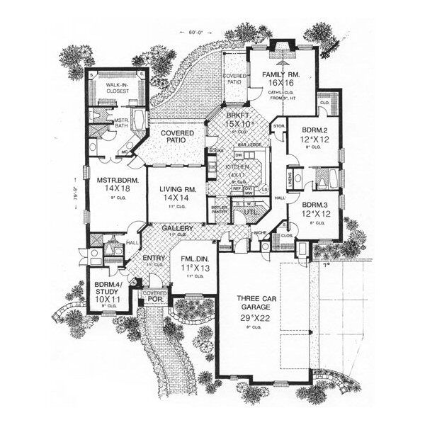 European Floor Plan - Main Floor Plan #310-600