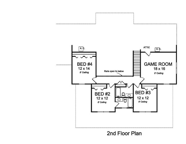 Farmhouse Floor Plan - Upper Floor Plan #513-2209