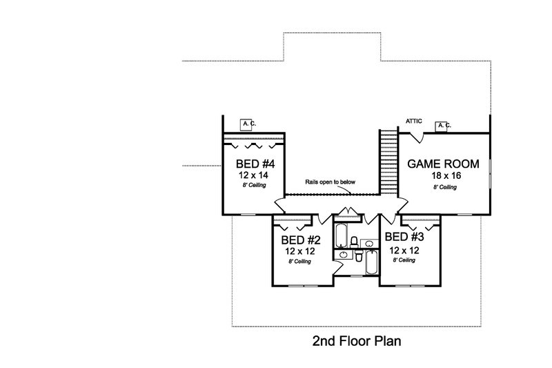 House Plan Design - Floor Plan - Upper Floor for Farmhouse House Plan #513-2209 - 5 bed, 4 bath
