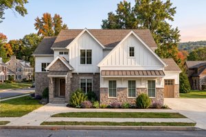 House Plan Design - Exterior - Front Elevation for Farmhouse House Plan #455-813 - 4 bed, 3.5 bath