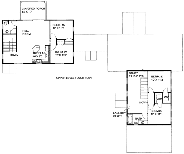 Dream House Plan - Bungalow Floor Plan - Upper Floor Plan #117-740