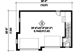 Floor Plan - Main Floor for Traditional House Plan #25-4624, 0 bath