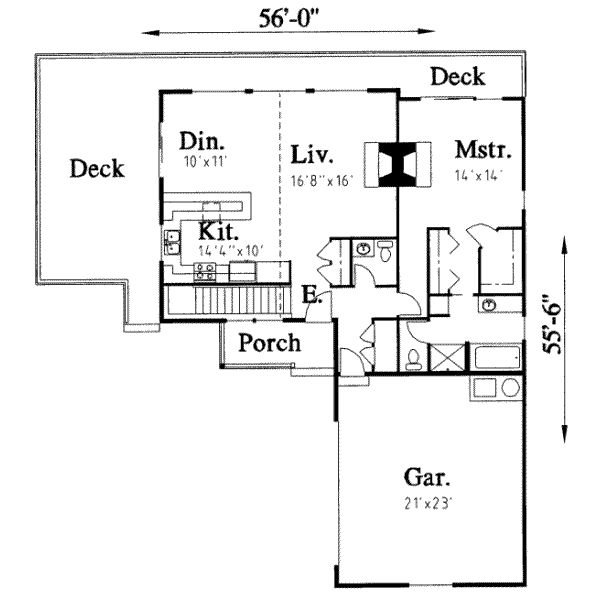 Traditional Floor Plan - Main Floor Plan #303-349
