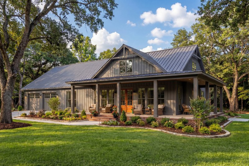 House Design - Exterior - Front Elevation 5 for Barndominium House Plan #430-416 - 3 bed, 2.5 bath