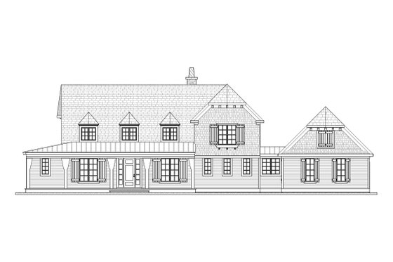 Exterior - Front Elevation 5 for Country House Plan #901-112 - 3 bed, 2.5 bath