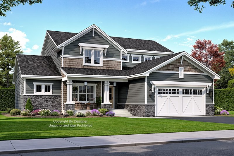 Architectural House Design - Exterior - Front Elevation 4 for Bungalow House Plan #51-1372 - 4 bed, 3.5 bath