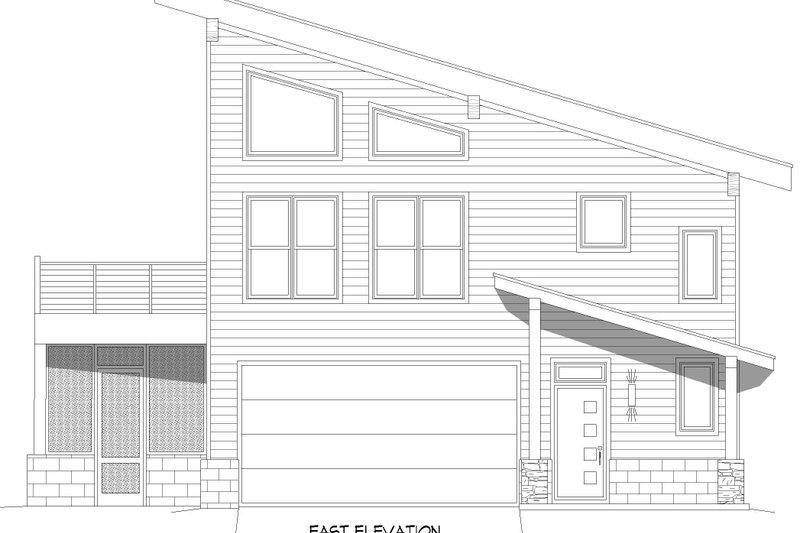 Architectural House Design - Exterior - Front Elevation 3 for Modern House Plan #932-700 - 2 bed, 2.5 bath