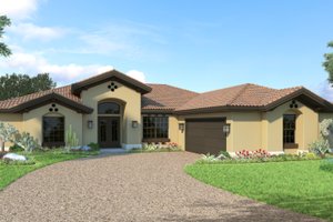 Home Plan - Mediterranean Exterior - Front Elevation Plan #930-299