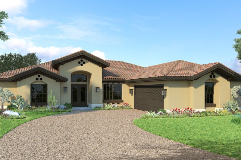 Home Plan - Mediterranean Exterior - Front Elevation Plan #930-299