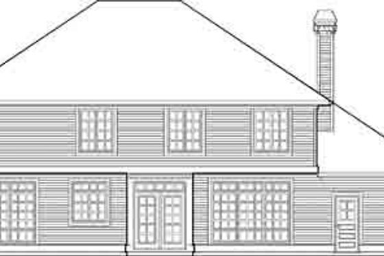Exterior - Rear Elevation for Craftsman House Plan #48-219 - 5 bed, 2.5 bath