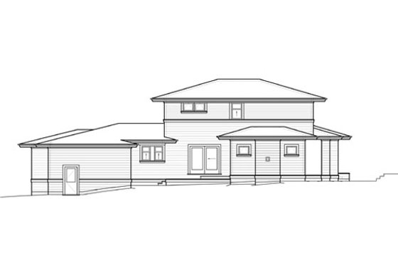 Exterior - Other Elevation for Prairie House Plan #434-11 - 3 bed, 2.5 bath