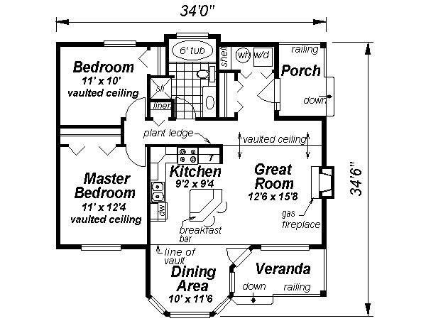 Home Plan - Country Floor Plan - Main Floor Plan #18-1047