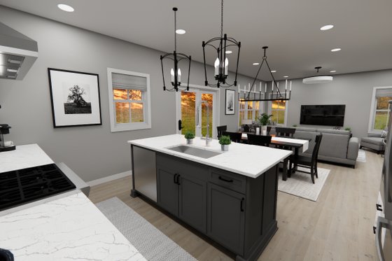 Interior - Kitchen 1 for Farmhouse House Plan #51-1513 - 4 bed, 3 bath