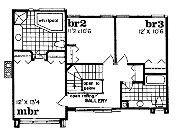 Home Plan - Prairie Floor Plan - Upper Floor Plan #47-691