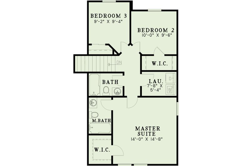 Home Plan - Floor Plan - Upper Floor for Traditional House Plan #17-427 - 3 bed, 2.5 bath