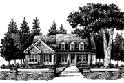 Country Style House Plan - 4 Beds 3 Baths 2050 Sq/Ft Plan #927-306 Exterior 