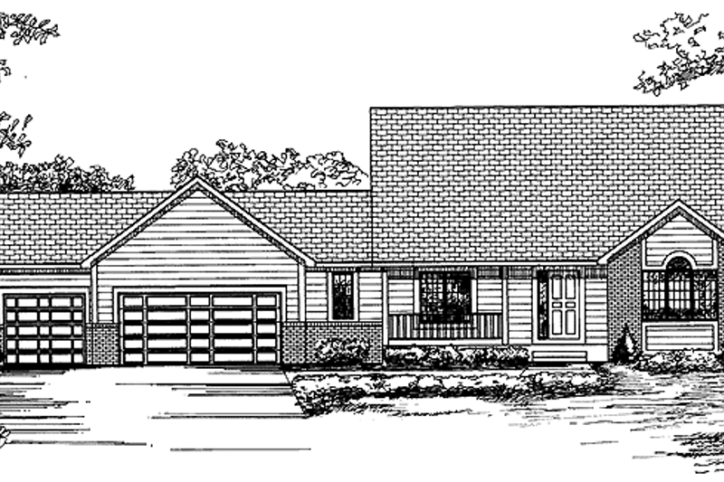 Architectural House Design - Country Exterior - Front Elevation Plan #320-548