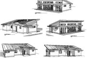 Modern Style House Plan - 2 Beds 2 Baths 1105 Sq/Ft Plan #895-135 