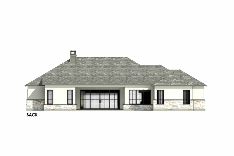 Dream House Plan - Exterior - Rear Elevation 1 for Mediterranean House Plan #1096-80 - 4 bed, 3.5 bath