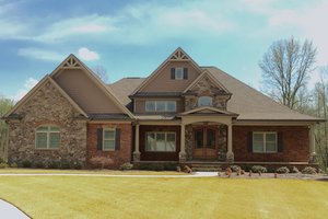 Exterior - Front Elevation 3 for Traditional House Plan #437-73 - 4 bed, 4.5 bath