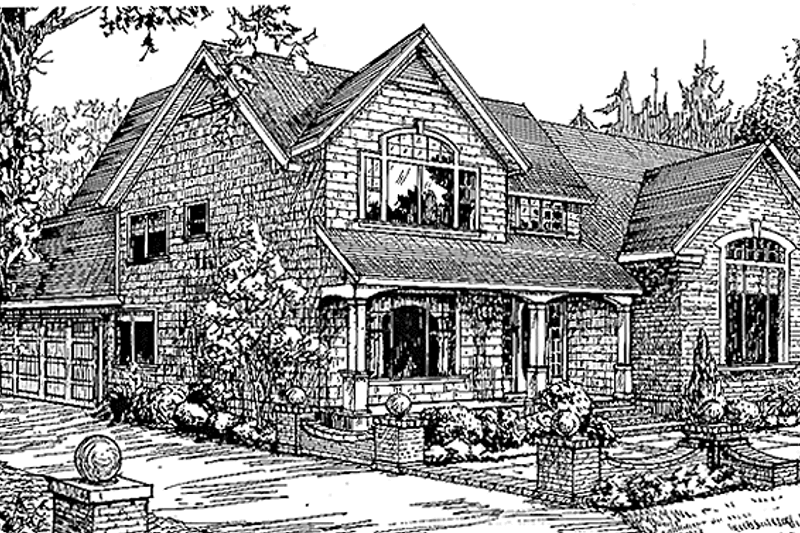 Home Plan - Country Exterior - Front Elevation Plan #966-42