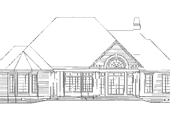 Exterior - Rear Elevation 3 for Ranch House Plan #929-274 - 3 bed, 2 bath