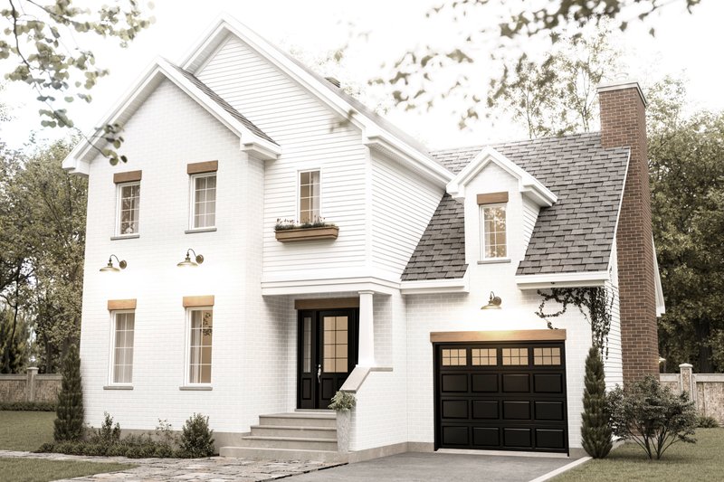 Home Plan - Exterior - Front Elevation 3 for Traditional House Plan #23-358 - 3 bed, 1.5 bath