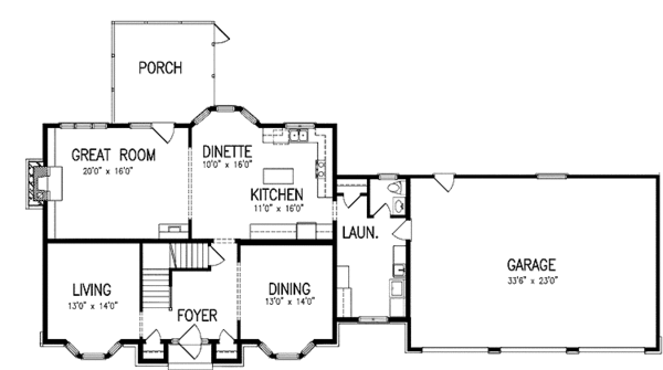 Home Plan - Country Floor Plan - Main Floor Plan #320-987