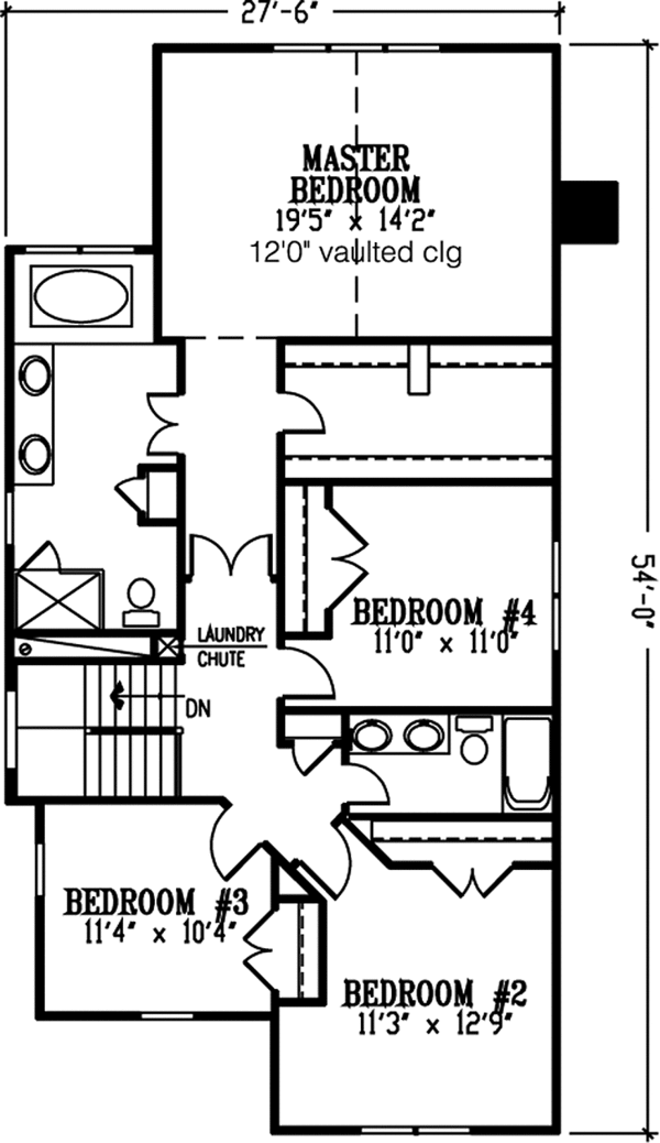 Home Plan - Country Floor Plan - Upper Floor Plan #953-102