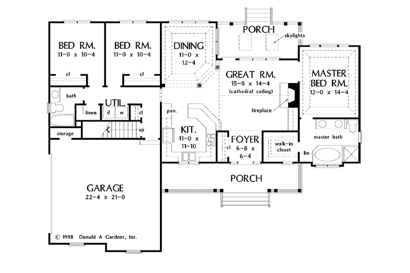 Home Plan - Floor Plan - Main Floor for Country House Plan #929-397 - 3 bed, 2 bath