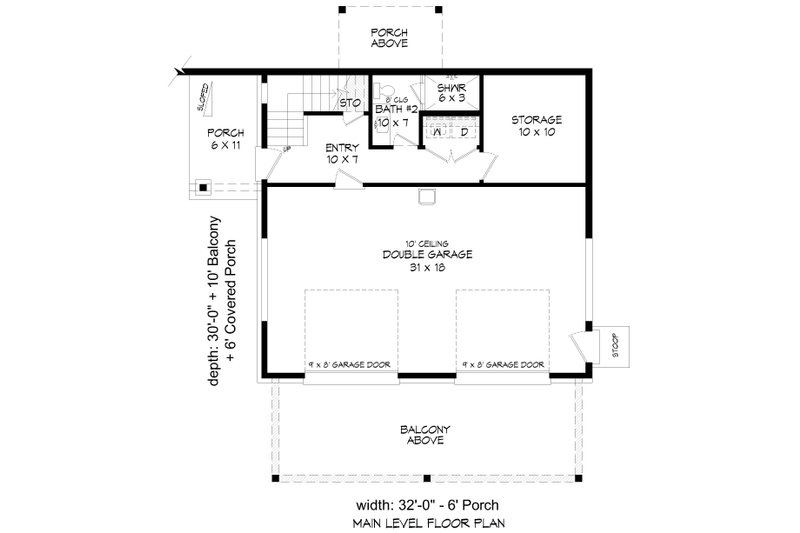 House Design - Floor Plan - Lower Floor for Country House Plan #932-1267 - 2 bed, 2 bath