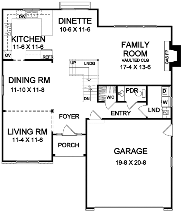 Dream House Plan - Traditional Floor Plan - Main Floor Plan #328-393