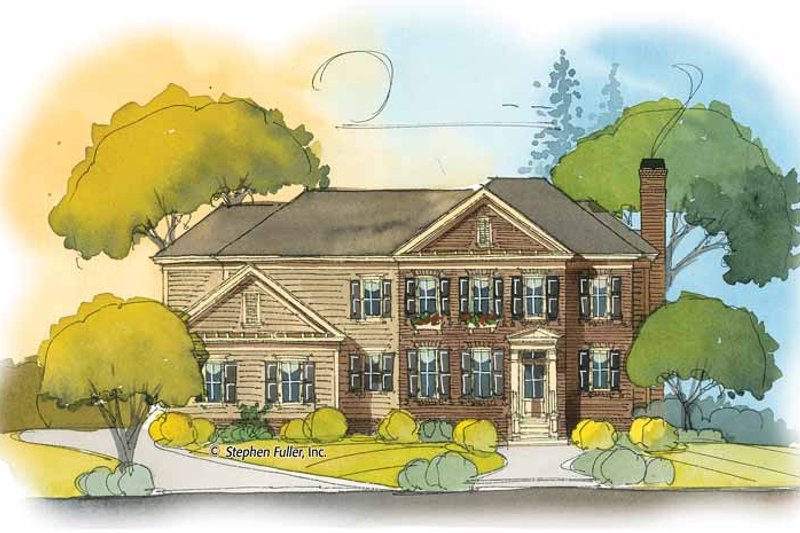 Home Plan - Colonial Exterior - Front Elevation Plan #429-410