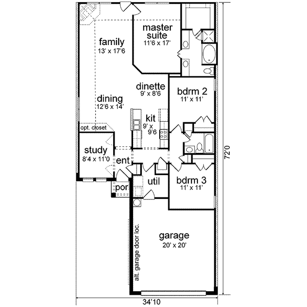 Traditional Floor Plan - Main Floor Plan #84-204