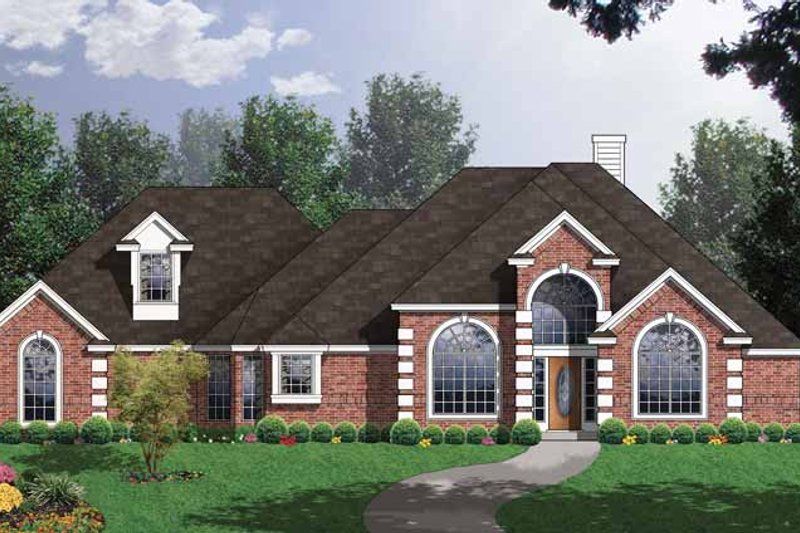 Dream House Plan - Traditional Exterior - Front Elevation Plan #40-481