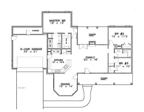 Traditional Floor Plan - Main Floor Plan #8-114