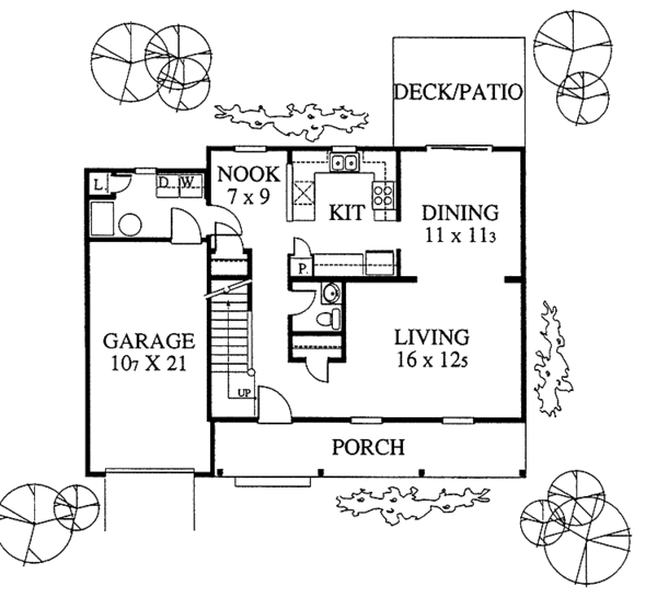 Home Plan - Country Floor Plan - Main Floor Plan #1053-15