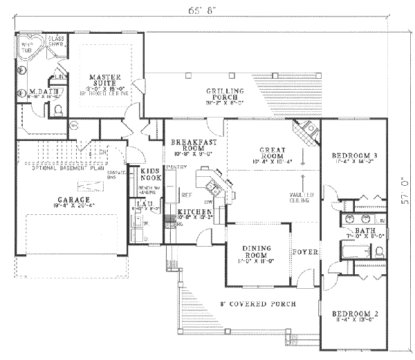 Dream House Plan - Traditional Floor Plan - Main Floor Plan #17-1147