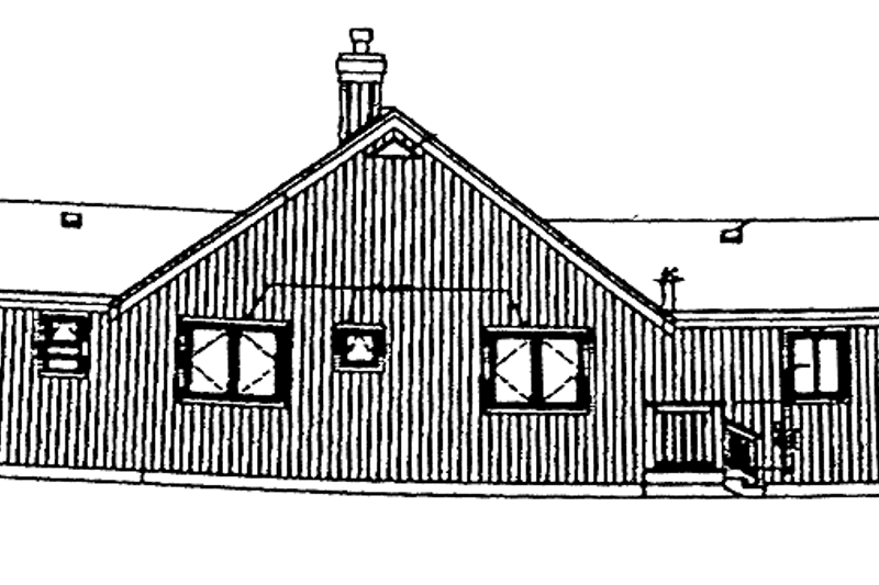 Home Plan - Exterior - Rear Elevation 4 for Cabin House Plan #47-880 - 3 bed, 2 bath