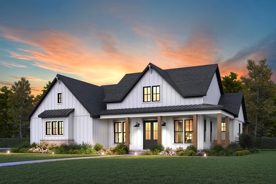 Exterior - Front Elevation 3 for Farmhouse House Plan #1074-115 - 3 bed, 2.5 bath