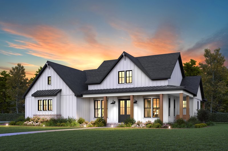 Architectural House Design - Exterior - Front Elevation 3 for Farmhouse House Plan #1074-115 - 3 bed, 2.5 bath